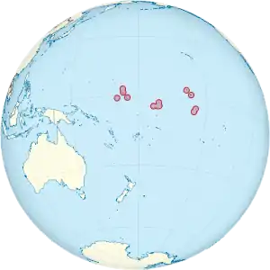 Localização do, de República de Kiribati