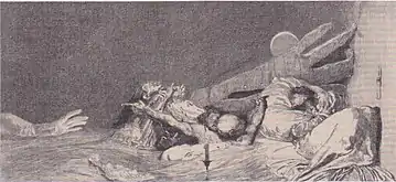 Ansiedades da série Paráfrase no Achado de uma Luva Opus VI, no. 7 (1881), gravura, 7, 13,5 x 25,7 cm., Albertina, Viena