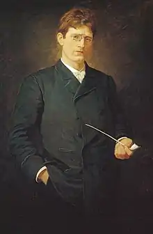 Retrato de Knut Hamsun por Andersen, 1891