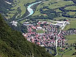 Vista aérea de Kobarid