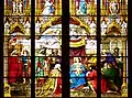 Vitral de finais do século XIX da Adoração dos Pastores e dos Magos, Catedral de Colónia.