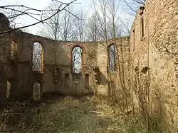 Ruínas do Castelo Kodratów(Konradswaldau Schloß)