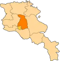 Mapa da província arménia de Kotayk