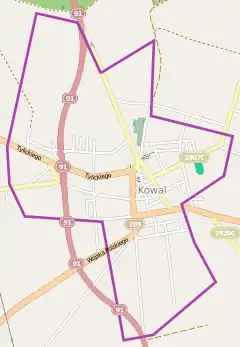 Localização de Kowal na Polónia