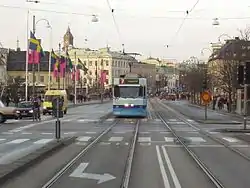 A praça Kungsportsplatsen