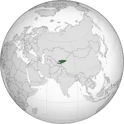 Localização do Quirguistão