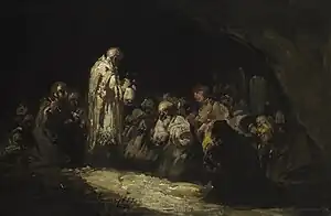 Eugenio Velázquez: A comunhão, 1855. Museu de Belas Artes de Bilbau