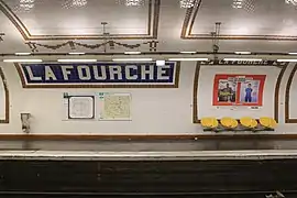 Plataforma Châtillon da estação superior renovada, em 2018.