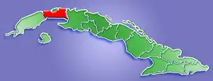 Localização da província de La Habana