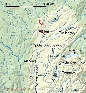 Localização do rio Tille