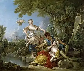 Pesca por François Boucher, Grand Trianon, (1757)