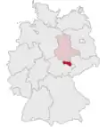 Localização de Distrito da Burguenlândia na Alemanha