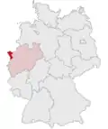 Localização de Cleves na Alemanha