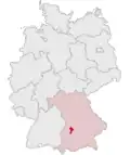Localização de Aichach-Friedberg na Alemanha