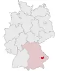 Localização de Dingolfing-Landau na Alemanha