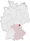 Localização de Hof na Alemanha