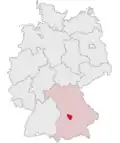 Localização de Neuburgo-Schrobenhausen na Alemanha