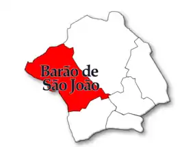 Localização no município de Lagos