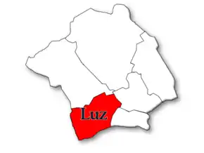 Localização no município de Lagos