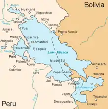 Mapa do Lago Titicaca