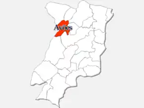 Localização no município de Lamego