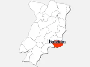 Localização no município de Lamego