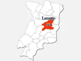 Localização no Concelho de Lamego