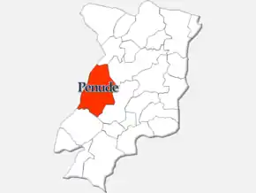 Localização no município de Lamego