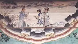 Representação da cena do empréstimo do guarda-chuva