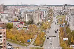 A rua Lenina em Surgut