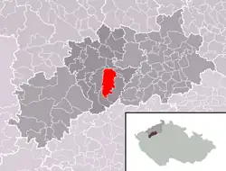 Localização de Liběšice