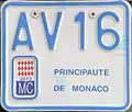 Placa de motoneta