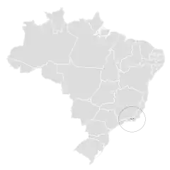 Distribuição geográfica da saudade-de-asa-cinza.
