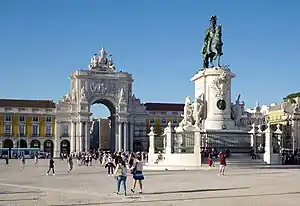 A Baixa de Lisboa, zona histórica da capital.