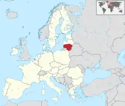 Localização da Lituânia