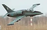 Um caça L-39 da força aérea lituana.