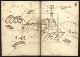 Melgaço. Duarte de armas e o seu criado ambos a pé