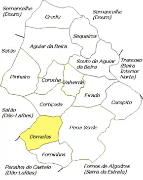 Localização no município de Aguiar da Beira