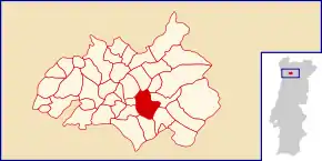 Localização no município de Amarante