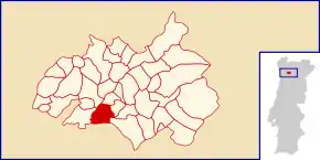 Localização no município de Amarante