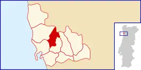 Localização no município de Matosinhos
