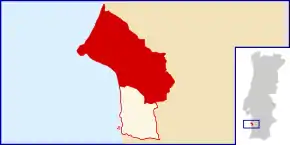 Localização no município de Sines