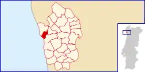 Localização no município de Vila do Conde