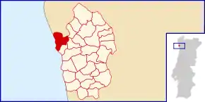 Localização no município de Vila do Conde