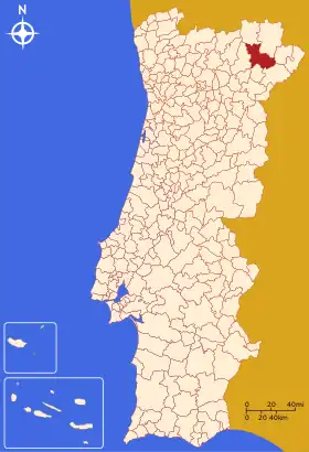 Localização de Macedo de Cavaleiros