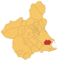 Localização de Torre-Pacheco na Região de Múrcia