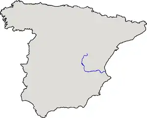 Percurso do Rio Júcar.