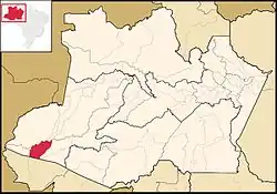 Localização de Ipixuna no Amazonas