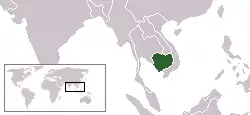 Localização de Camboja