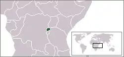 Localização de Reino de Ruanda
